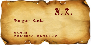 Merger Kada névjegykártya